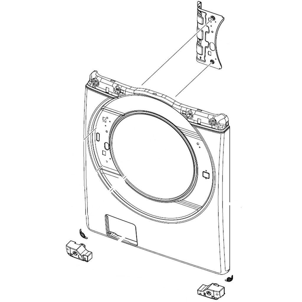 1 of DC97-21446A ASSY FRAME FRONT;WF6000R,M-DOI,T0.7,BLAC