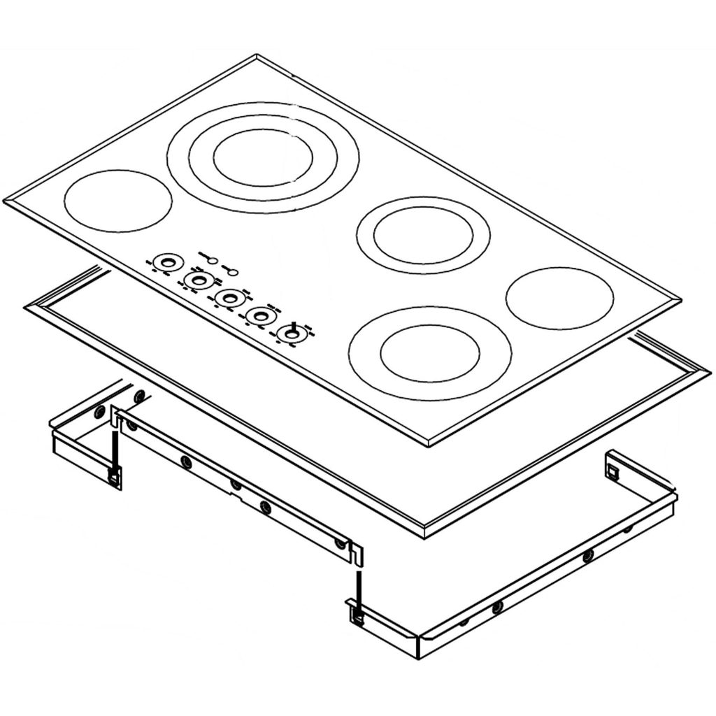 1 of W10422111 GLASS ASSY-JA,KNOB,36,SS