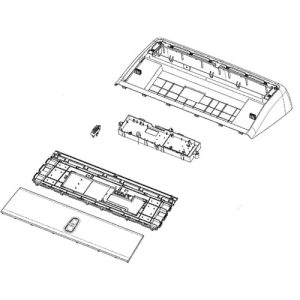 DC97-19206E Samsung Dryer Control Semi Panel Assembly