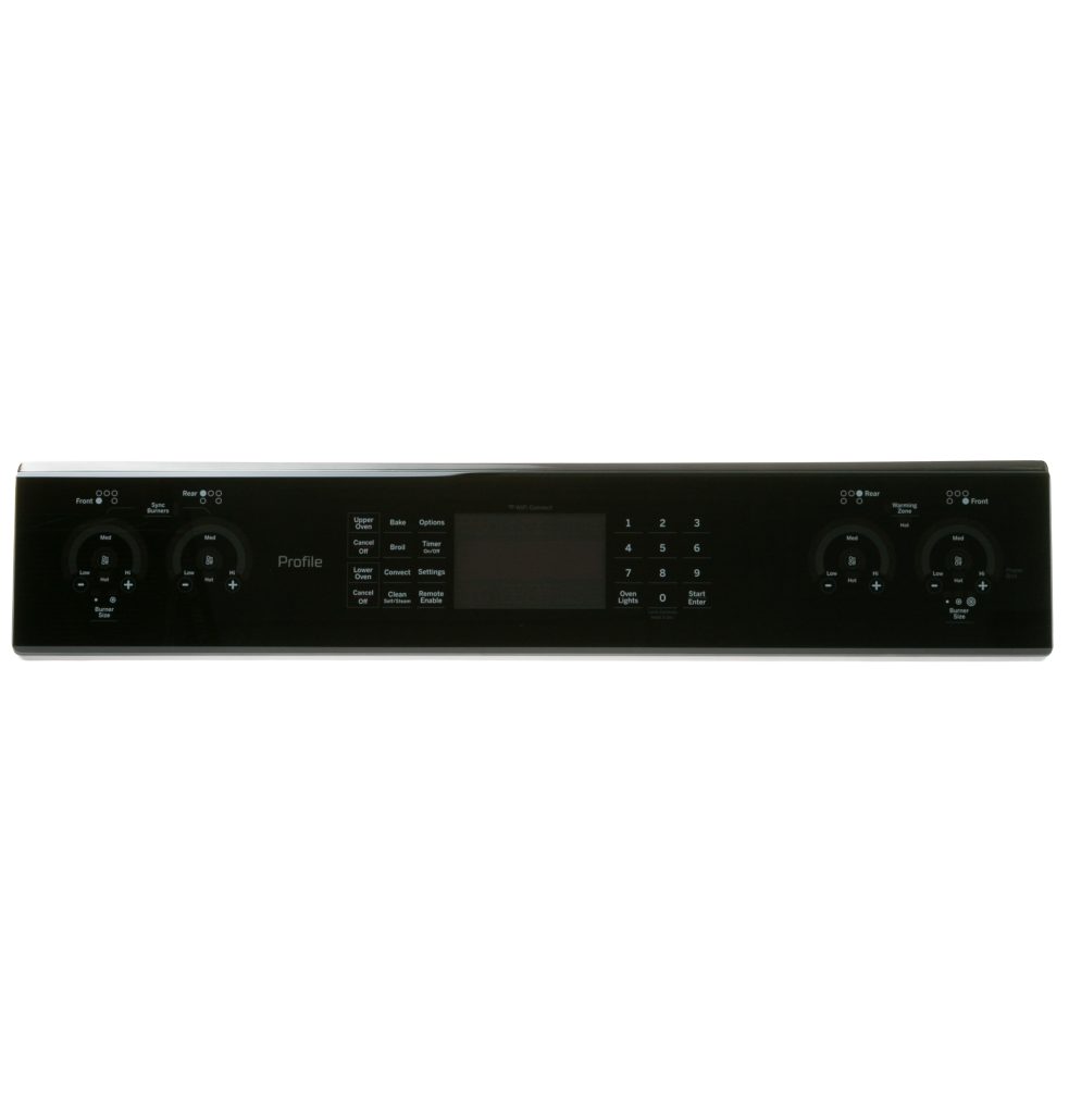 WB27X40492 GE Range Control Panel Overlay with WiFi