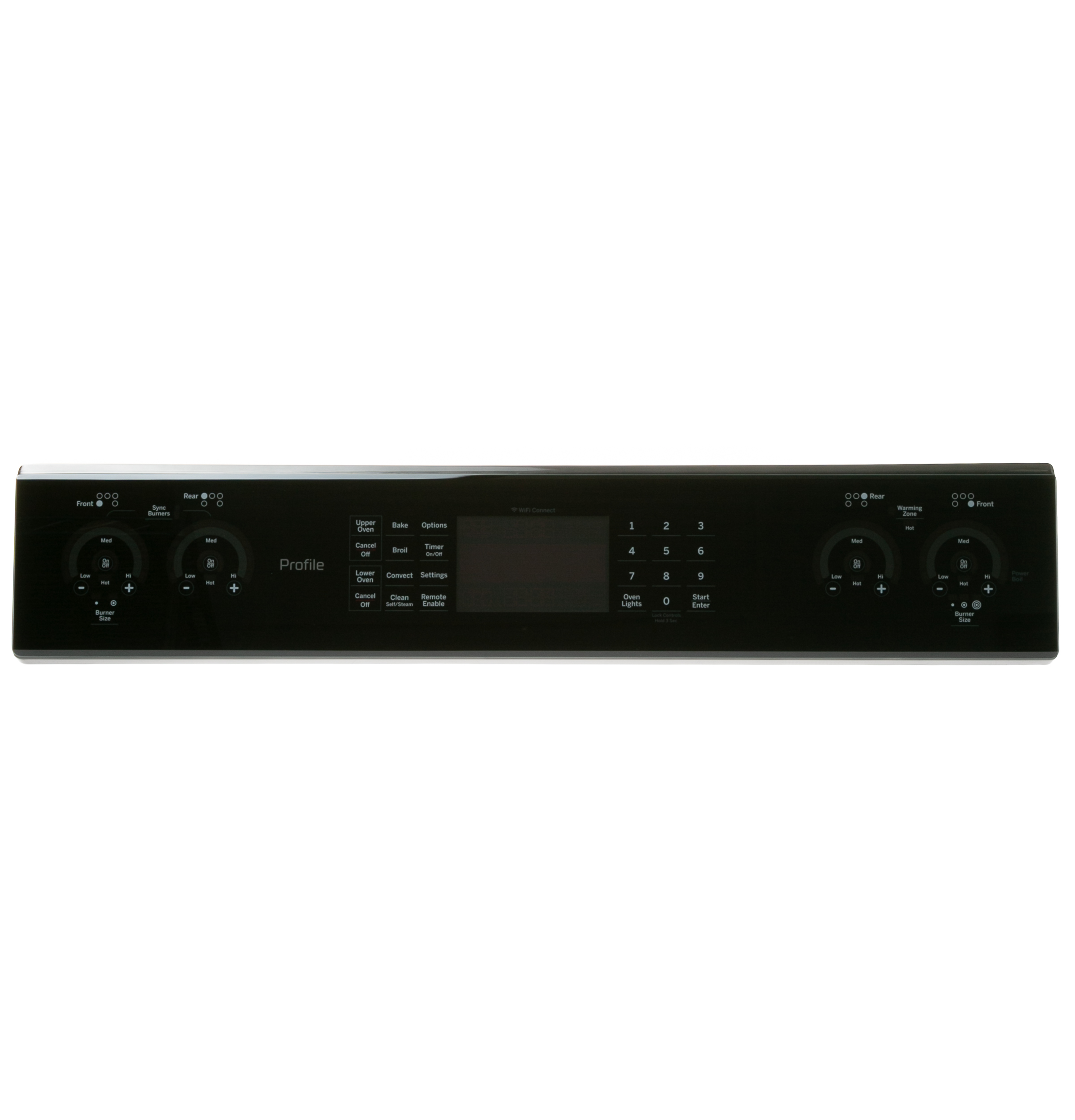 WB27X40492 GE Range Control Panel Overlay with WiFi