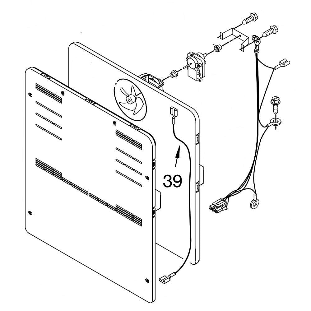 1 of W10299347 EVAPORATOR FAN ASSY