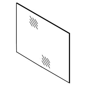 WPW10188327 Whirlpool Door Glass