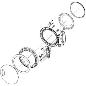 DC97-14870A Samsung Door Assembly
