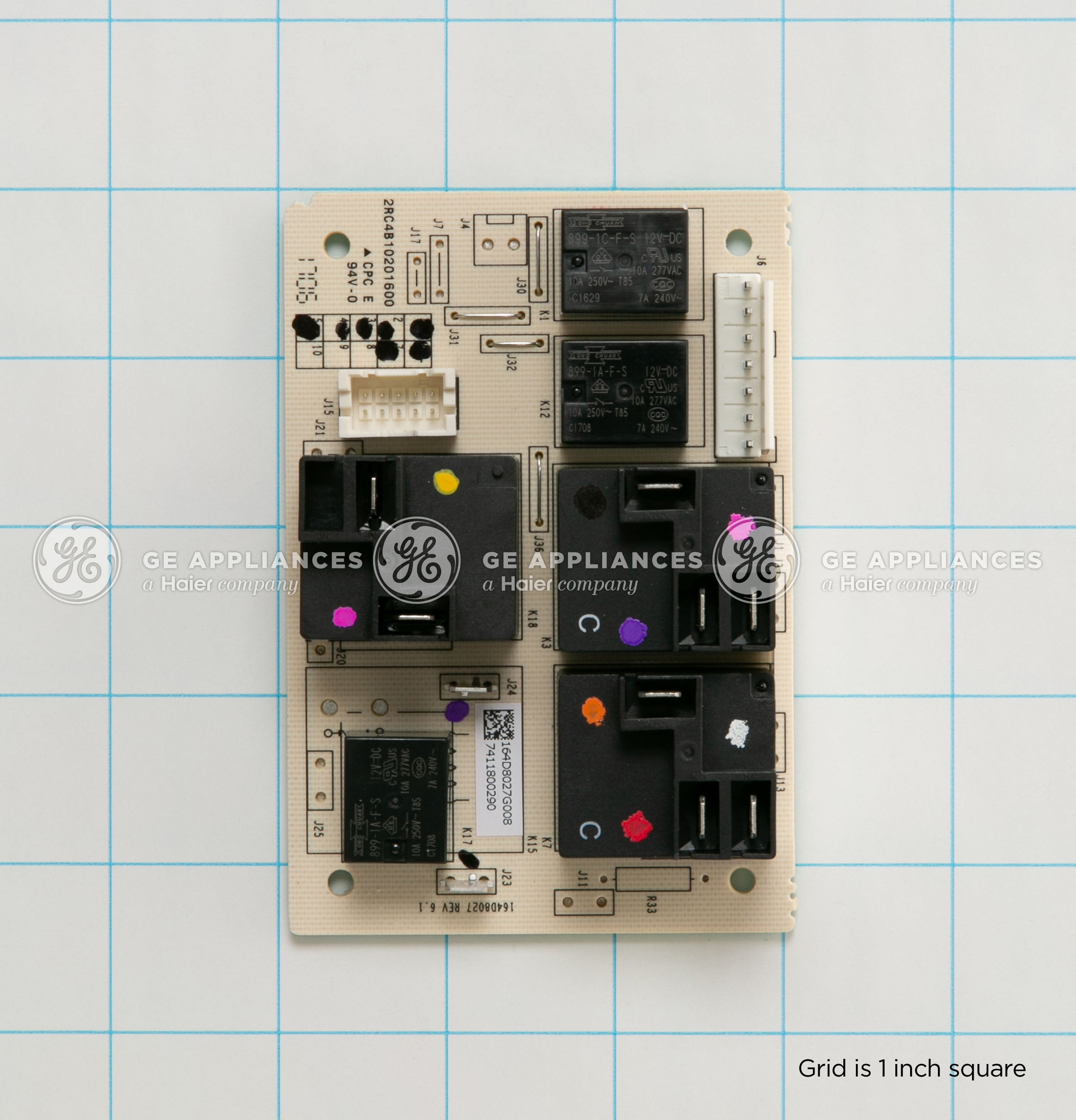 WB27T11358 GE BOARD DRM RELAY DAUGHTER 6 OEM - Image 3