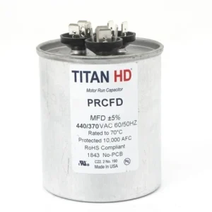 1 of PRCFD605A Packard Titan HD Run Capacitor 60+5 MFD 440/370 Volt Round OEM Replacement, NEW FAST SHIP Fits Many Appliance Models