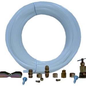 1 of PT25 Supco 1/4" X 25' Refrigerator Ice Maker Install Plastic Tubing Kit Valve And 1/4" Brass Union OEM Replacement, NEW FAST SHIP Fits Many Appliance Models