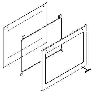 WPW10634268 Whirlpool Door Glass