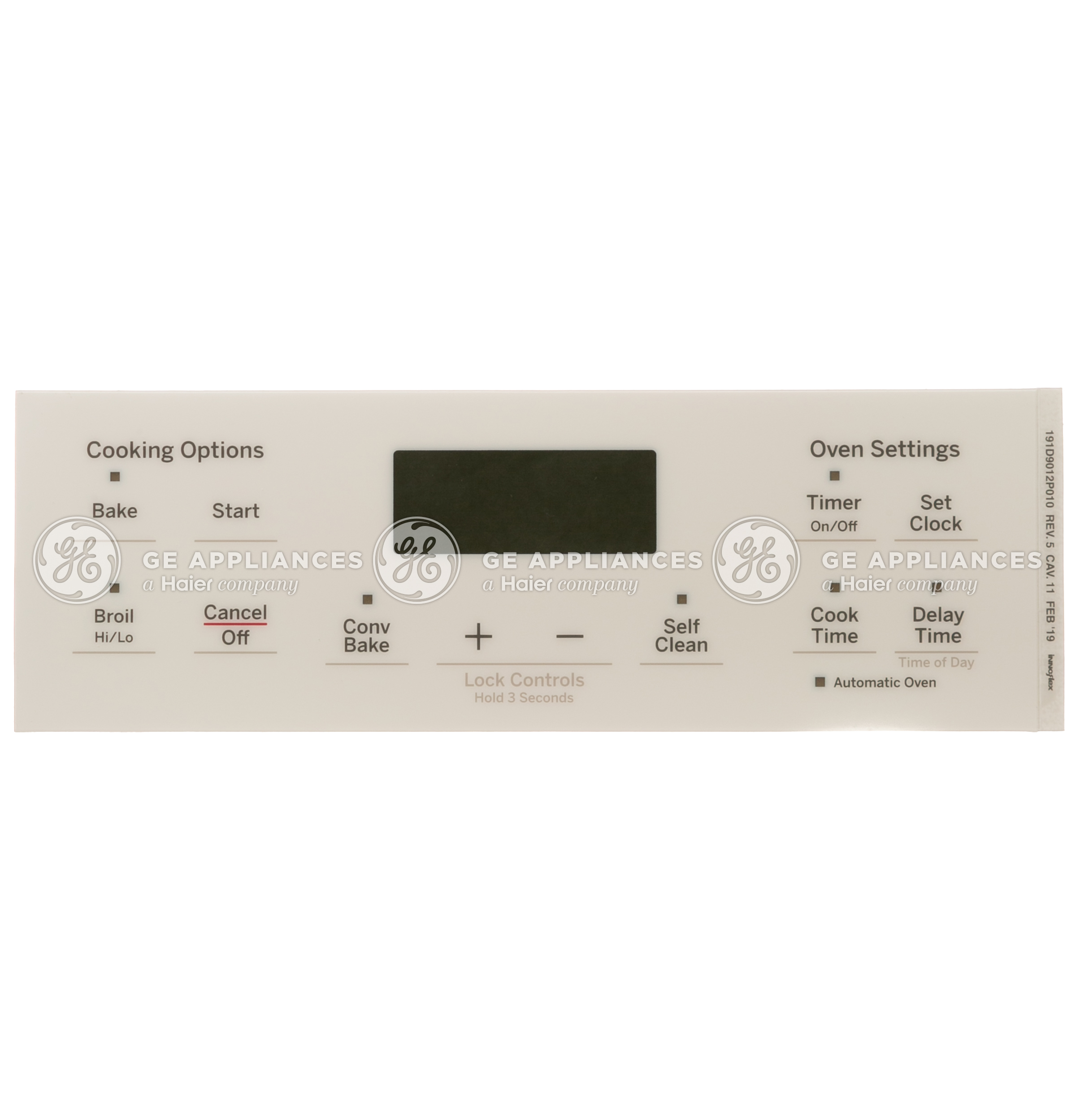 WB07X26722 GE Range Faceplate Graphics OEM Replacement, NEW FAST SHIP Fits Many Appliance Models
