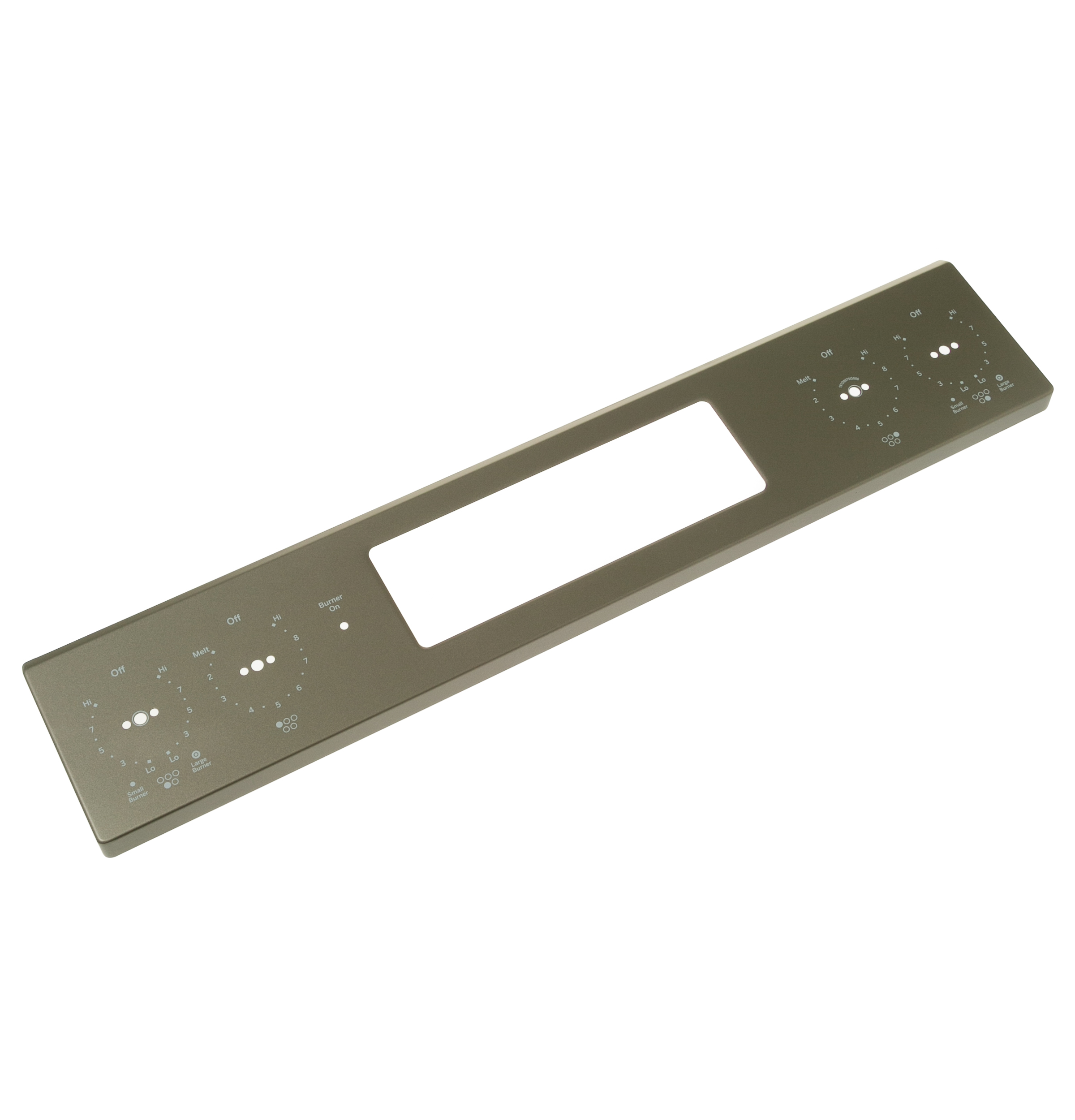 WB07X30059 GE Range Control Panel Overlay Assembly