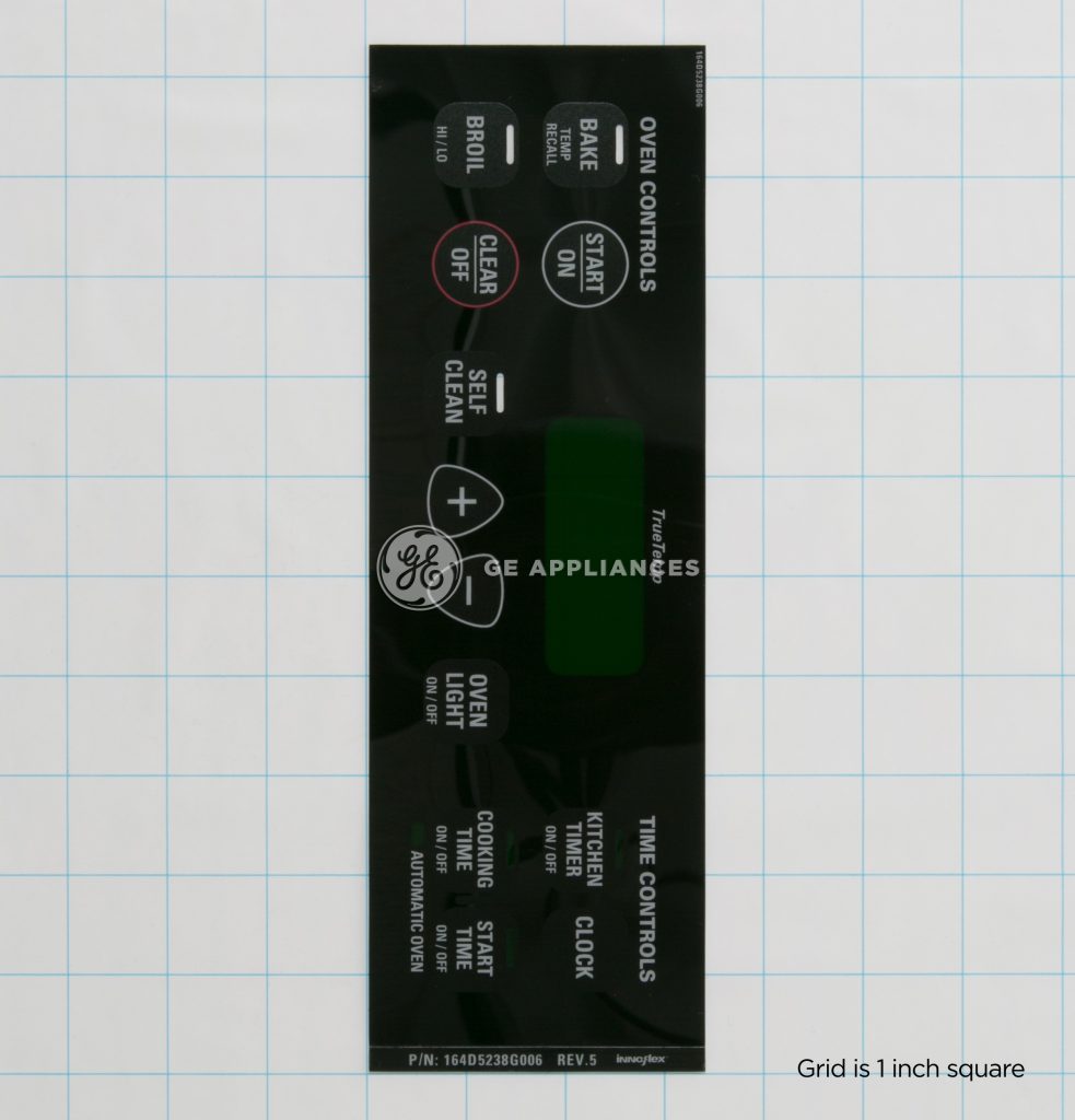 WB27T10513 GE FACEPLATE GRAPHICS Assembly OEM