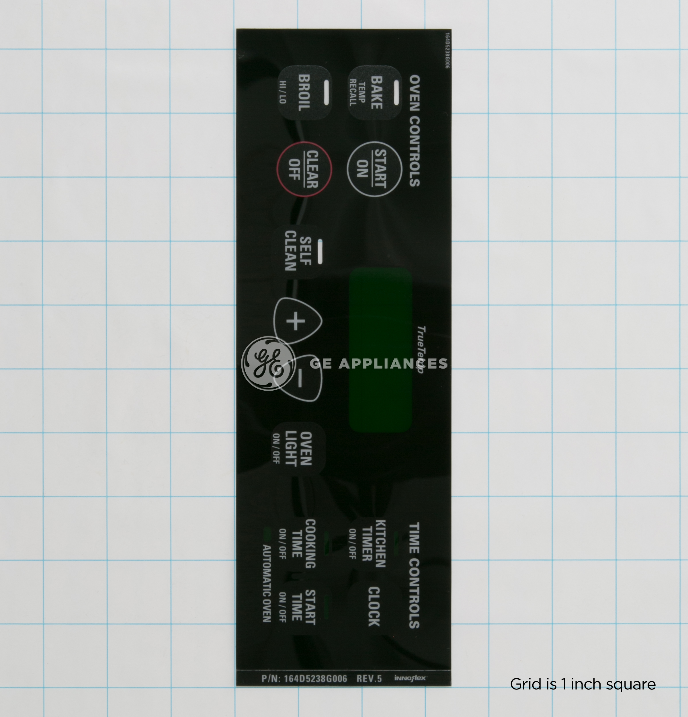 WB27T10513 GE FACEPLATE GRAPHICS Assembly OEM