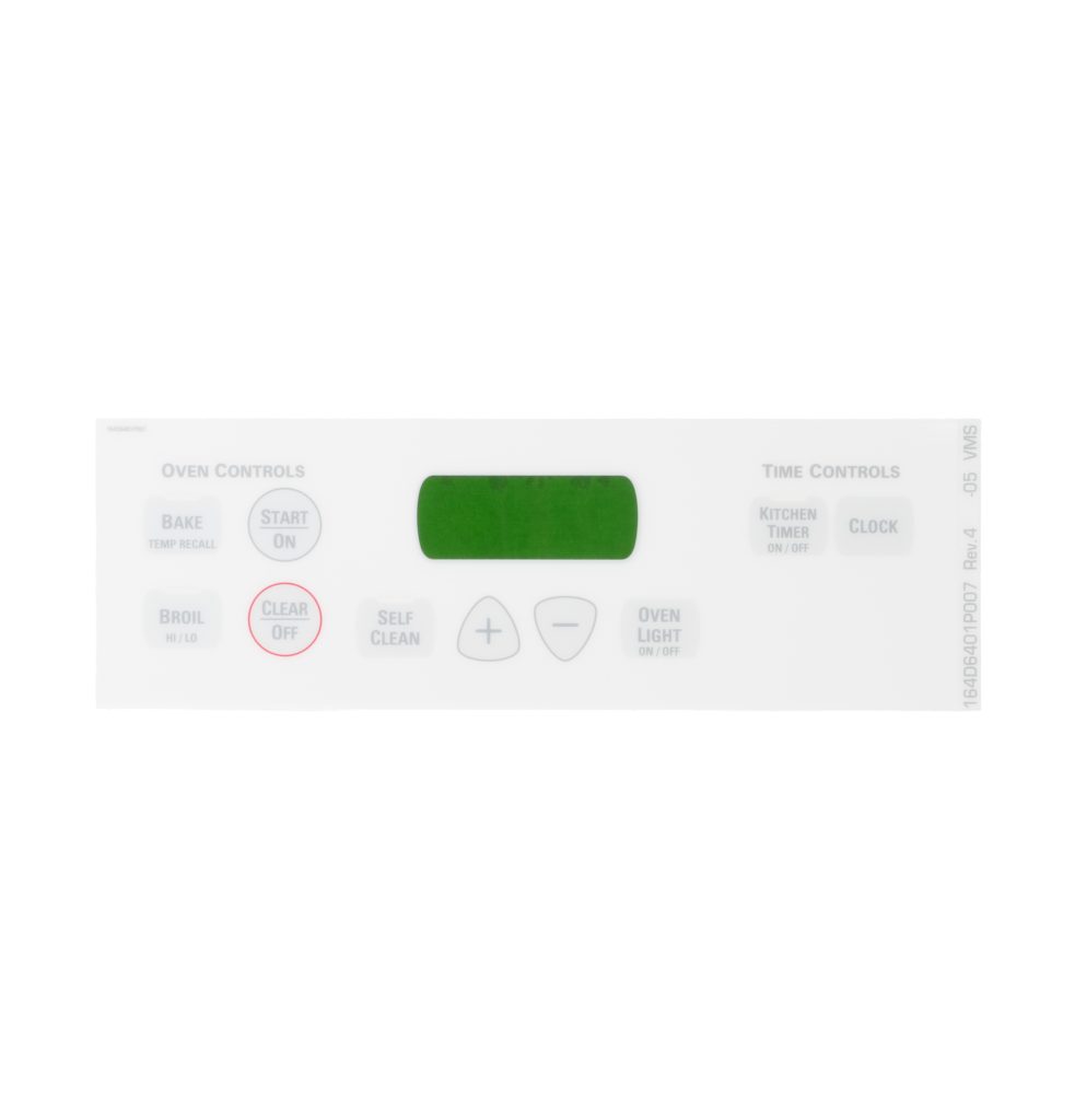 WB27T10687 GE FACEPLATE GRAPHICS OEM
