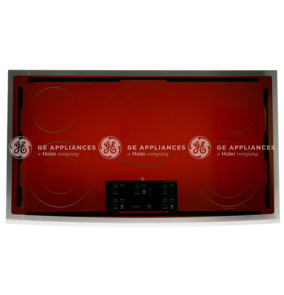 WB62T10555 GE Oven Stainless Steel Maintop Glass Assembly