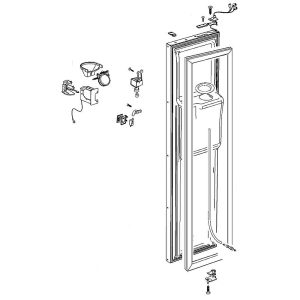 WR78X12304 GE Refrigerator Stainless Steel Door Assembly