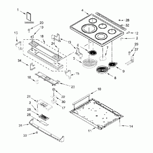 1 of W10884392 Whirlpool Cooktop OEM Replacement, NEW FAST SHIP Fits Many Appliance Models