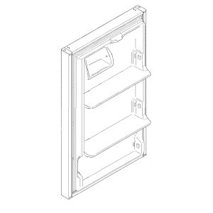 WR78X23268 GE Refrigerator Standard Door WW 18/30"