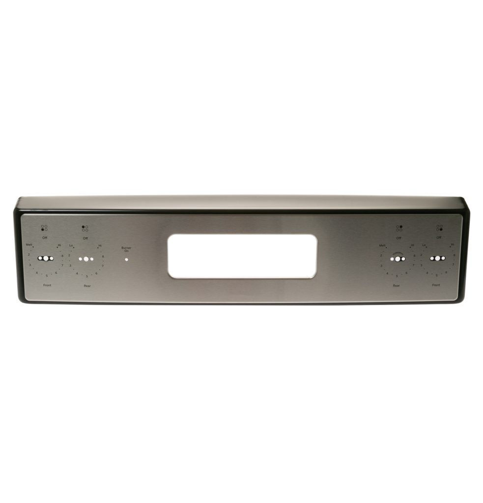 WB07X31192 GE Range Stainless Steel Control Panel Trim Assembly