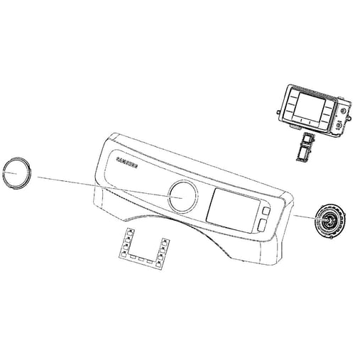 DC97-18099Q Samsung Dryer Control Semi Panel Assembly