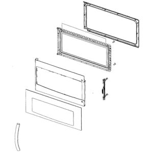 DE94-03159A Samsung Microwave Door Assembly
