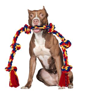 BLINCOO Dogs Rope Toys, 48" Inch 6 knots  Interactive Durable Tug of War Toy