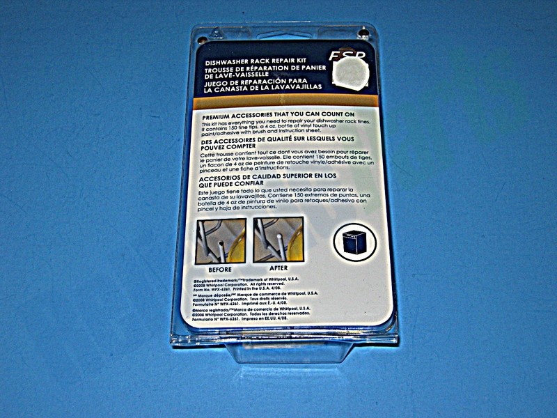 1 of 4396838RC Whirlpool Rack Repair Kit White OEM Replacement, NEW FAST SHIP... - Image 7