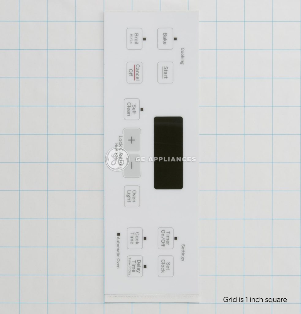 OEM Genuine Part 1 of WB27T11512 GE Oven Faceplate Graphics (WW)