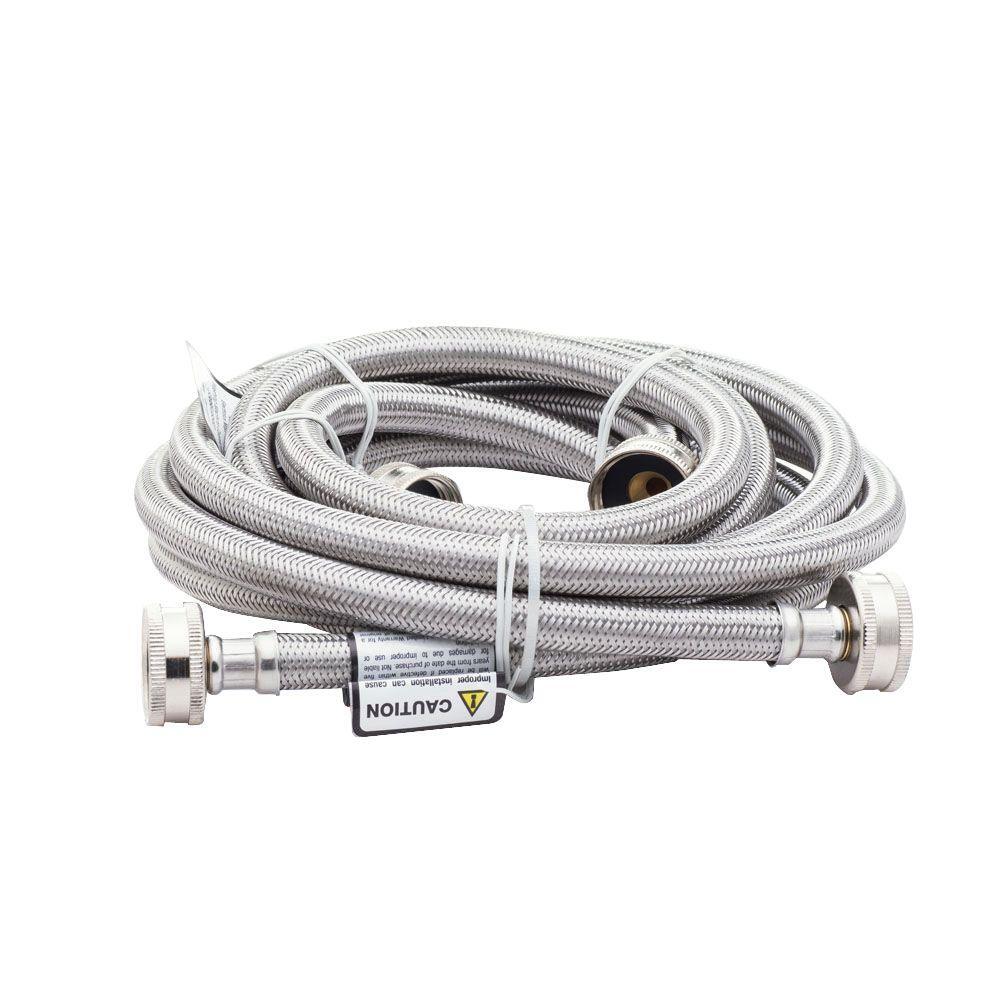 1 of 1 of 5304490736 Frigidaire 6' Stainless Steel Washer Fill Hose Kit 2 Pack