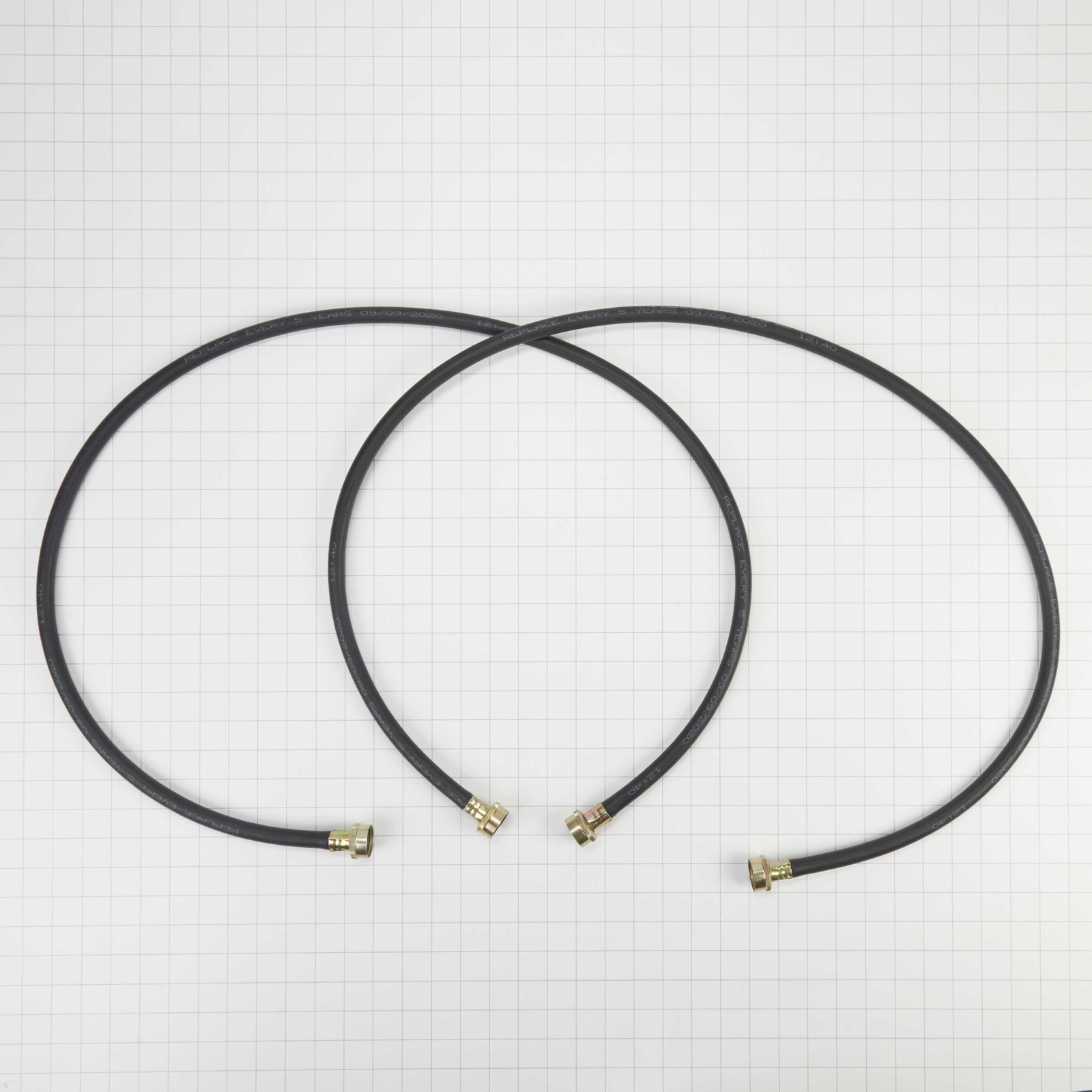 1 of 8212641RP Whirlpool 5' Black Epdm Rubber Washer Hose Kit - 2 Pack OEM Re... - Image 4