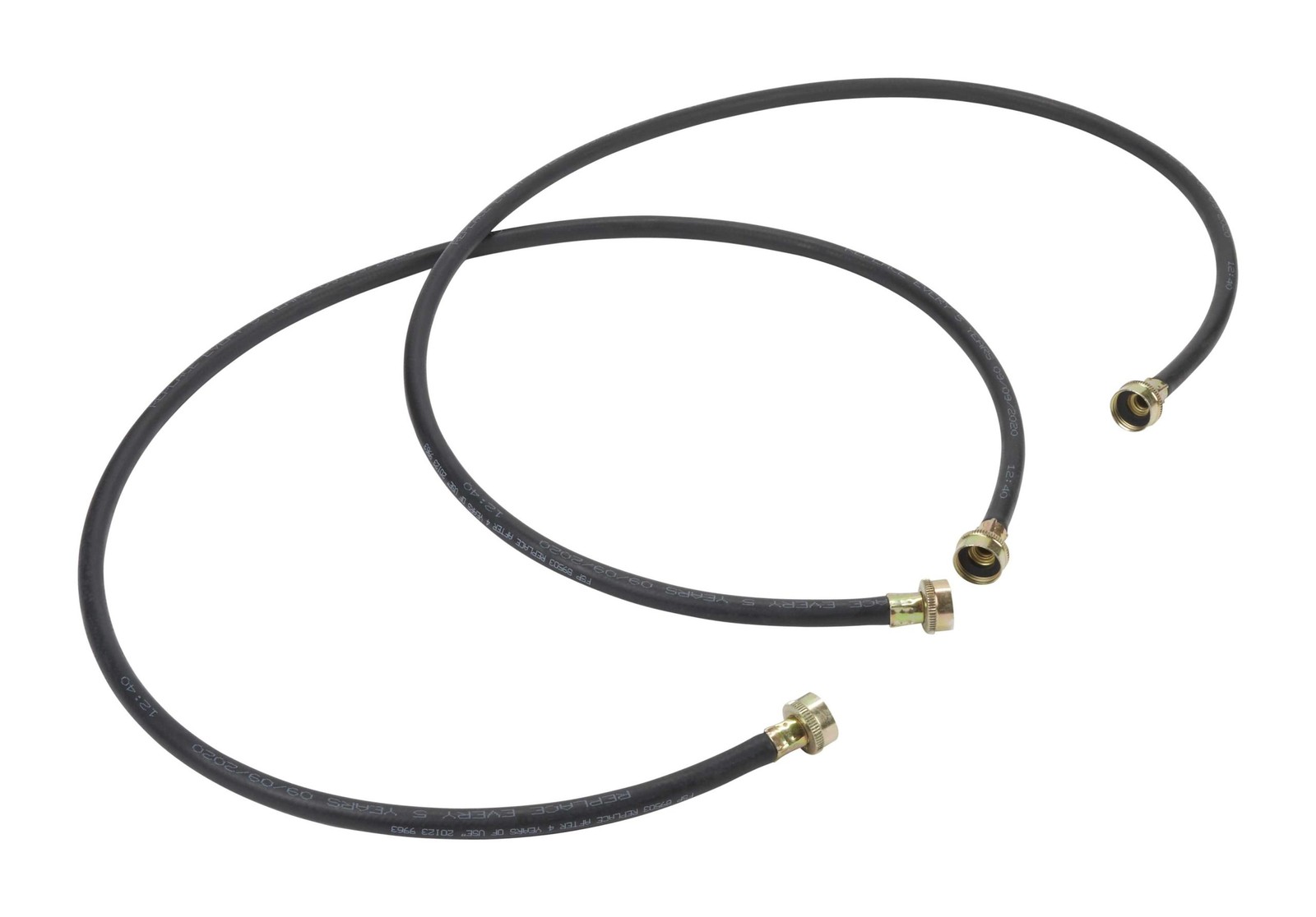 1 of 8212641RP Whirlpool 5' Black Epdm Rubber Washer Hose Kit - 2 Pack OEM Re...