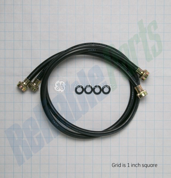 1 of WH41X10207 GE Washer 2 Pack Rubber Inlet Hose 4' OEM Replacement, NEW FA... - Image 5