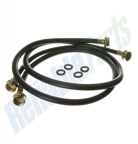 1 of WH41X10207 GE Washer 2 Pack Rubber Inlet Hose 4' OEM Replacement, NEW FA... - Image 6