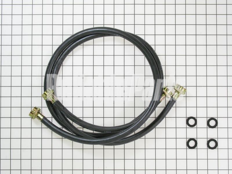 1 of WH41X10207 GE Washer 2 Pack Rubber Inlet Hose 4' OEM Replacement, NEW FA... - Image 7