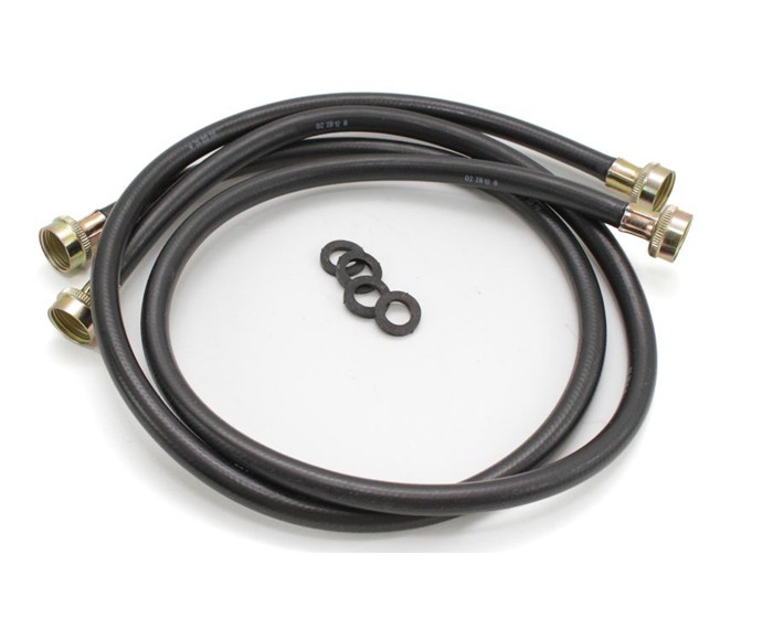 1 of WH41X10207 GE Washer 2 Pack Rubber Inlet Hose 4' OEM Replacement, NEW FA...