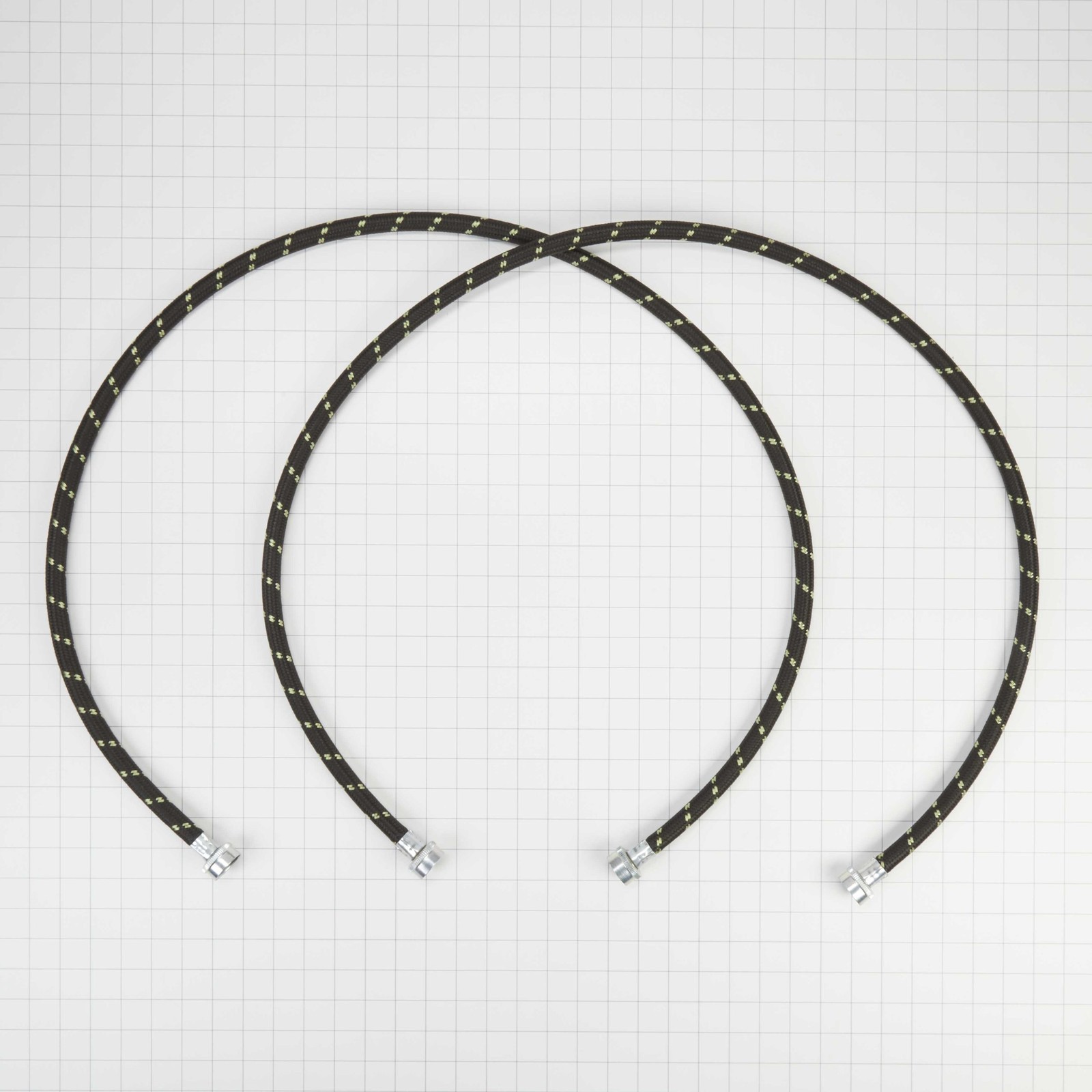 1 of 8212487RP Whirlpool 5' Industrial Grade Nylon Braid Fill Hoses 2 Pack OE... - Image 3