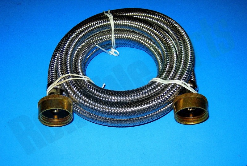 1 of 8212487RP Whirlpool 5' Industrial Grade Nylon Braid Fill Hoses 2 Pack OE... - Image 6
