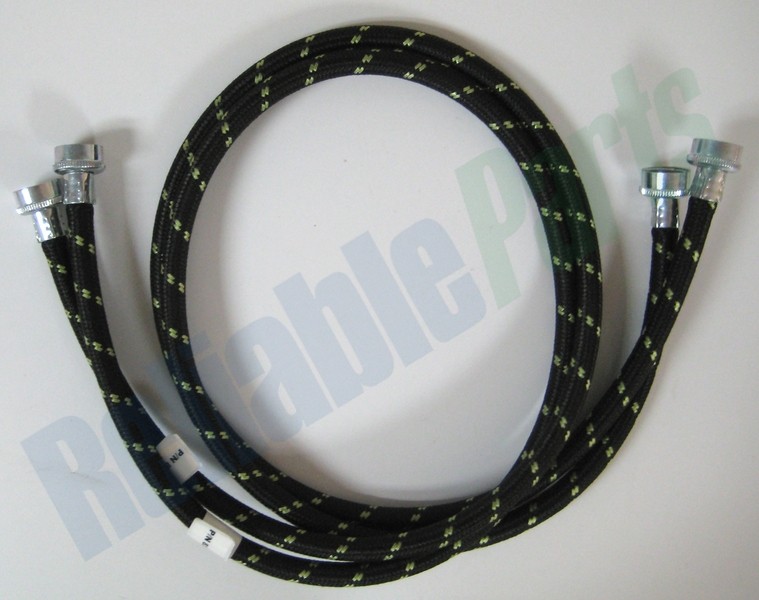 1 of 8212487RP Whirlpool 5' Industrial Grade Nylon Braid Fill Hoses 2 Pack OE... - Image 7