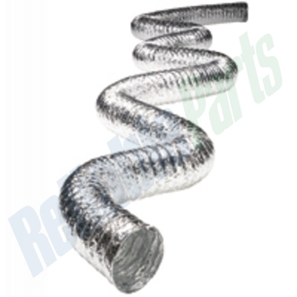 1 of F0450 Deflect-O Supurr-Flex 4" X 50' Dryer Aluminum Multi-layered Metall... - Image 3