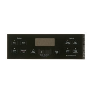 1 of WB27T11511 GE Oven Black Faceplate Graphics OEM Replacement, NEW FAST SH...