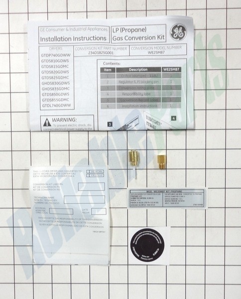 1 of WE25M87 GE Washer LP Conversion Kit OEM Replacement, NEW FAST SHIP Fits ... - Image 6