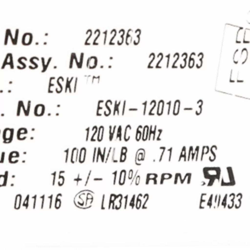 OEM Genuine Part 1 of WP2212363 - MOTOR