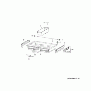 OEM Genuine Part 1 of WR71X43865 - CLEAR CONVERTIBLE DRAWER BIN