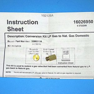 1 of WP33002924 Whirlpool LP Conversion Gas OEM Replacement, NEW FAST SHIP Fi...