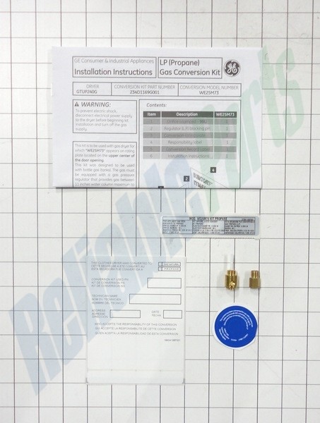 1 of WE25M73 GE Kit Gas Conversion 24" OEM Replacement, NEW FAST SHIP Fits Ma... - Image 6