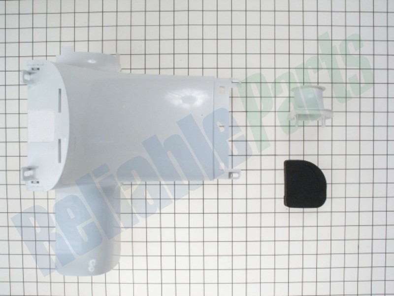 1 of WR49X10091 GE Refrigerator Fresh Food Damper Inlet Cover Kit OEM Replace... - Image 9