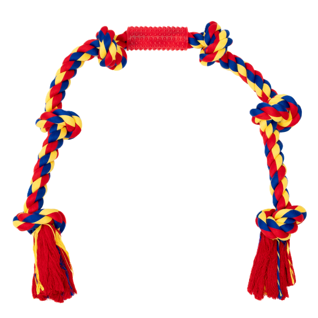 Interactive Dog Rope Toy for Large Dogs - 48 Inch, 6-Knot Mega Tug Toy - Ideal.