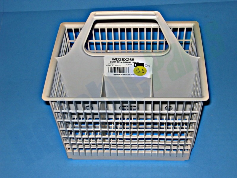 1 of WD28X265 GE Dishwasher Silverware Cutlery Basket OEM Replacement, NEW FA... - Image 11