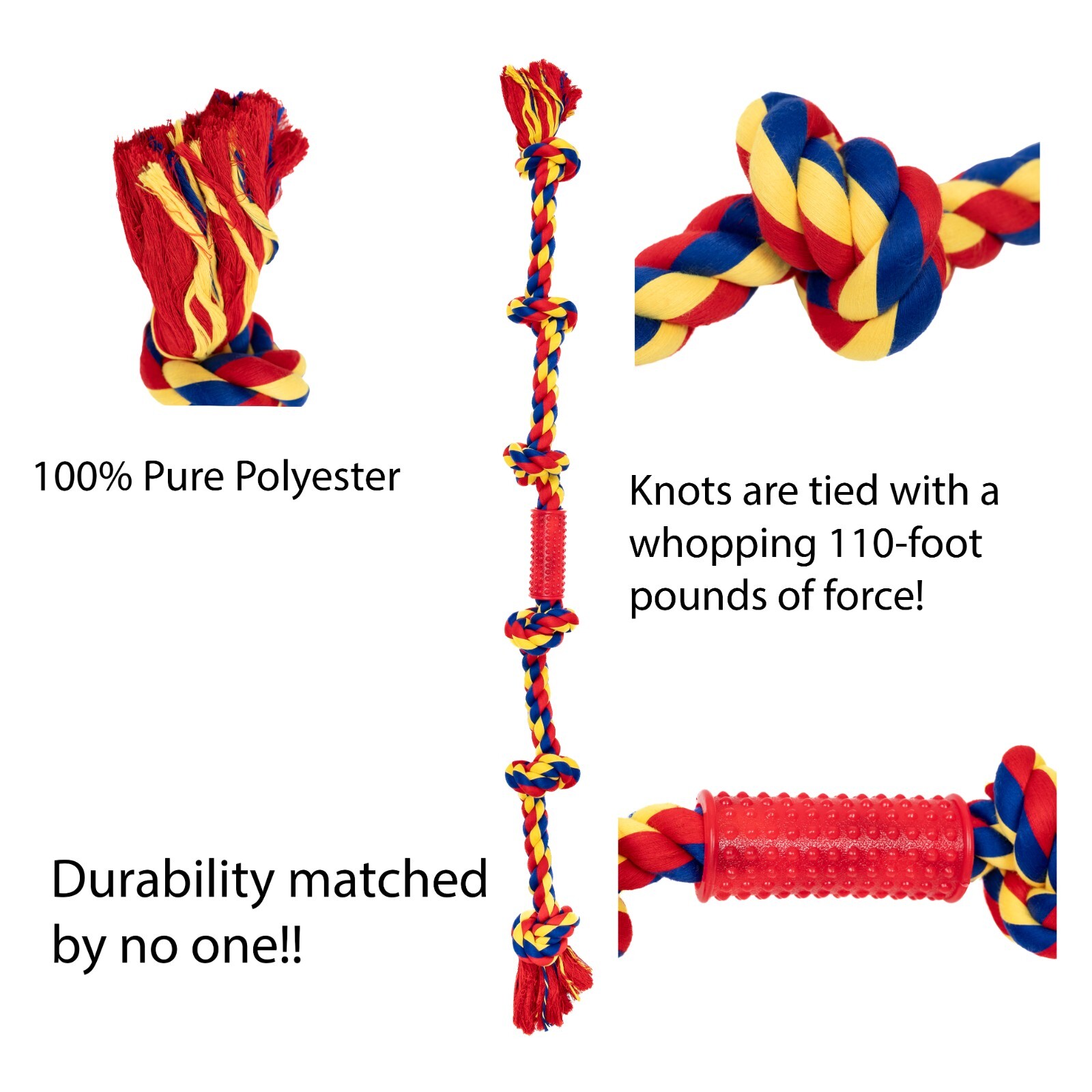Big knots XXXL Unbreakable Dog Rope Toy for Large Breeds - BLINCOO Elite 48" - Image 14