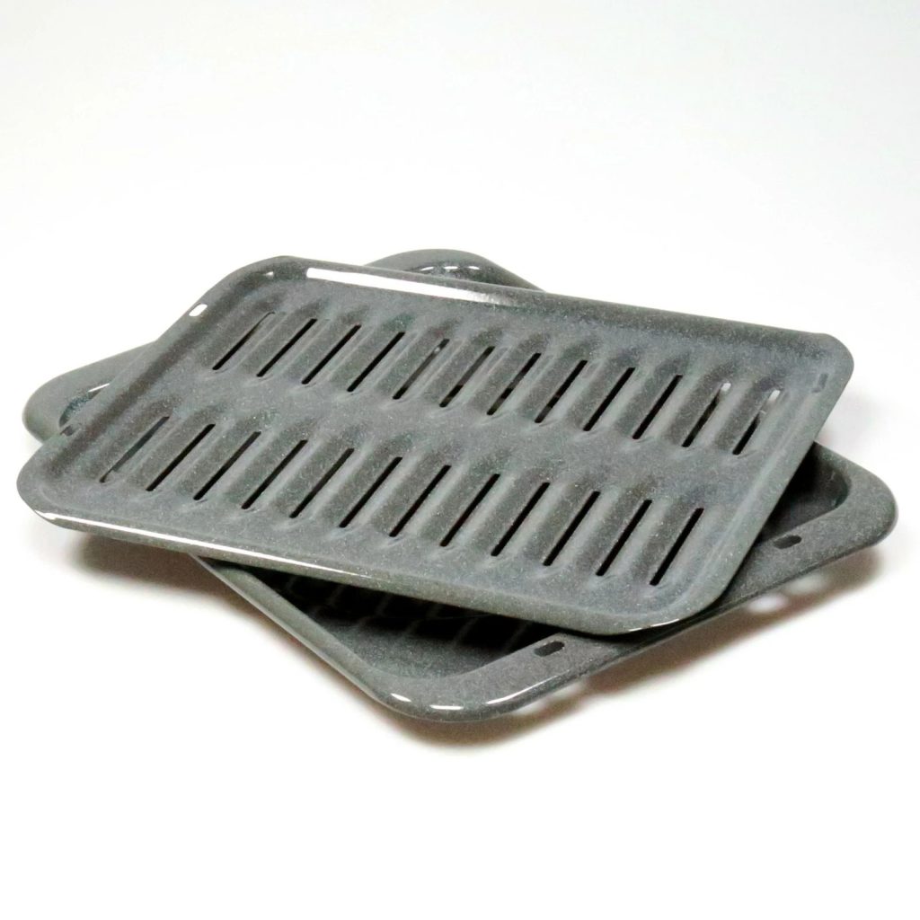 OEM Genuine Part 1 of WB48X10056 GE Large Porcelain Broil Pan Set