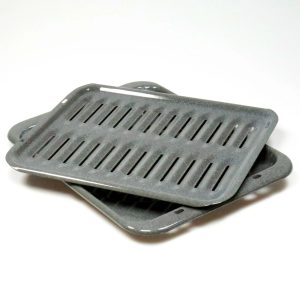 OEM Genuine Part 1 of WB48X10056 GE Large Porcelain Broil Pan Set